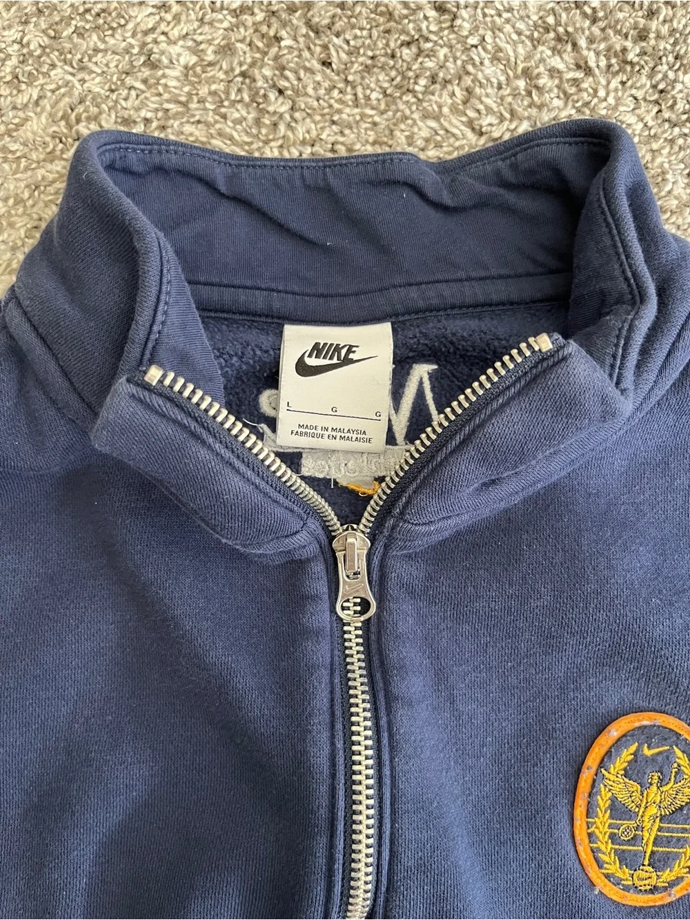 Nike Navy Blue Phoenix Oversized Quarter Zip Sweatshirt